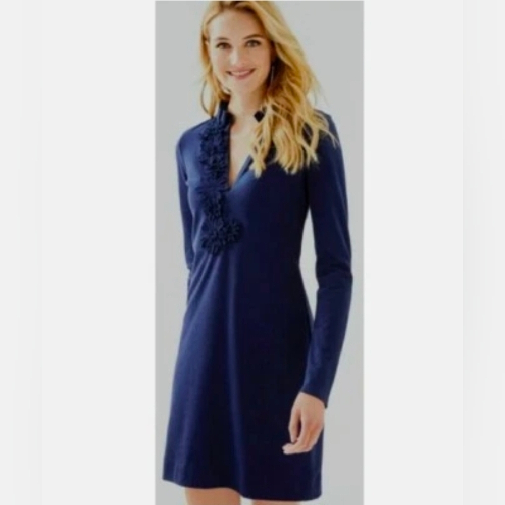 Lilly Pulitzer Clary Polo Dress – Navy Blue, Size M
